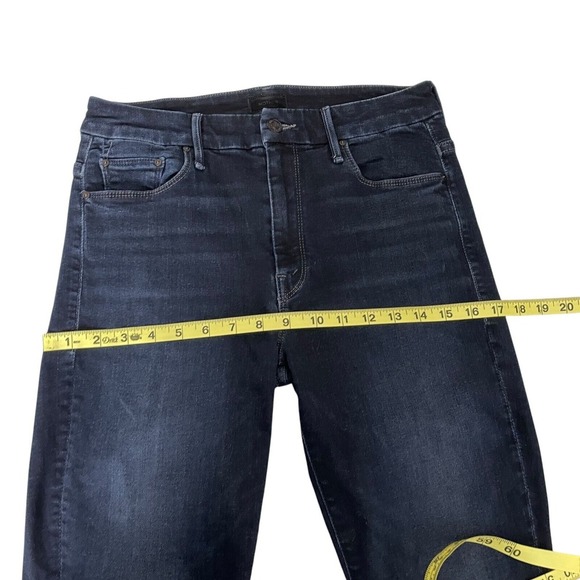 Mother High Waisted Looker Ankle Fray Skinny Jeans Last Call Size 27 Blue - Picture 10 of 15
